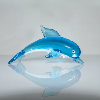 Image of Objets d'Art Miniature Glass Ornament - Dolphin