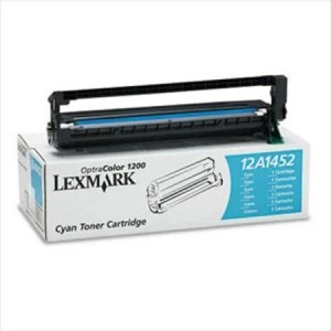 Image of Lexmark 12A1452 Cyan Laser Toner Ink Cartridge