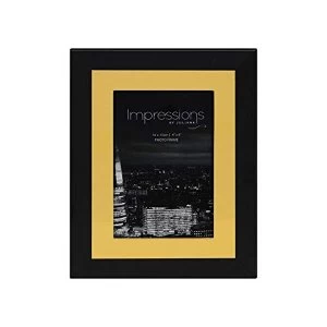 Image of 4" x 6" - Impressions Aluminium Photo Frame - Black & Gold