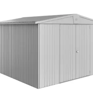 Image of Biohort Europa Metal Garden Shed 10ft3 x 9ft8 Size 7 - Metallic Silver