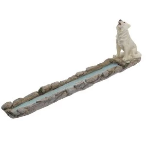 Image of Protector of the North River Spirit Wolf Incense Ashcatcher
