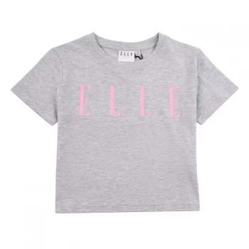 Image of Elle Elle Cropped T Shirt - Pearl Grey Marl