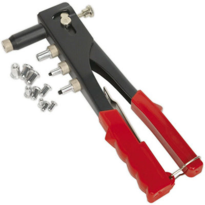 Image of Loops Threaded Nut Riveter Tool - 255mm Hand Rivet Gun - Adjustable Nozzle M3 M4 M5 M6 Multi