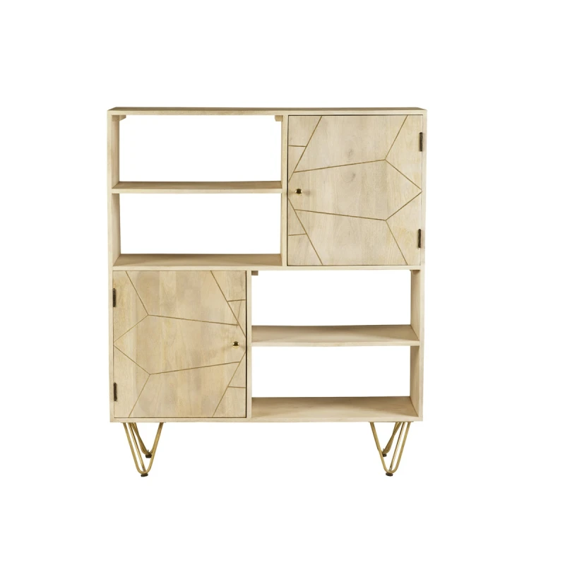 Image of Indian Hub Light Gold Display Cabinet