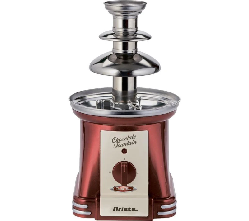 Image of ARIETE Party Time Chocolate Fountain - Red & Silver 8003705114524
