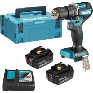 Image of Makita DHP487 18v LXT Cordless Brushless Combi Drill 2 x 5ah Li-ion Charger Case