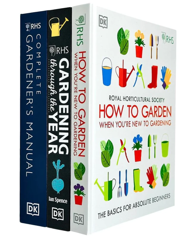 Image of RHS How To Garden, RHS Gardening Through Year, RHS Complete Garden 3 Books Set Tracy Wolff Books