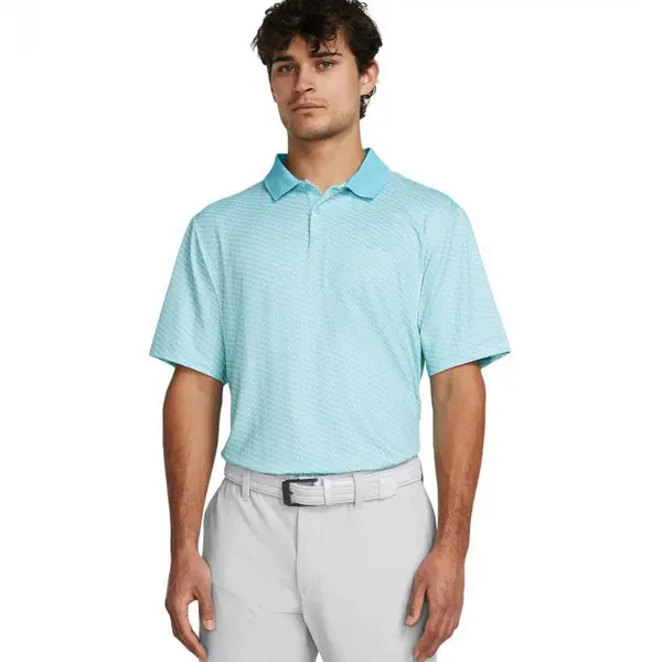 Image of Under Armour Perf 3.0 Printed Polo SKY Blue/White - XXL