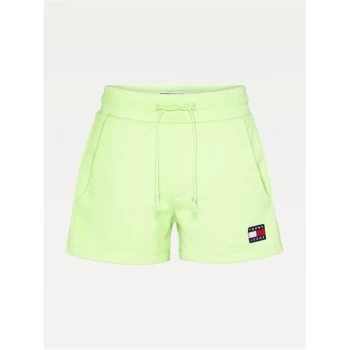 Image of Tommy Jeans Tommy Badge Sweatshorts - FADED LIME LT3