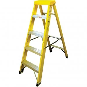 Image of Zarges Fibreglass Swingback Step Ladder 5