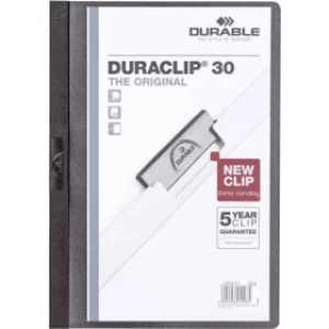 Image of Durable Duraclip A4 Folder - Black (25 Pack)