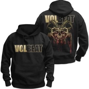 Image of Volbeat - Bleeding Crown Skull Unisex Medium Pullover Hoodie - Black