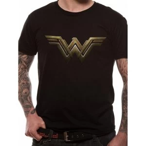 Image of Wonder Woman Movie - Main Logo Mens Medium T-Shirt - Black