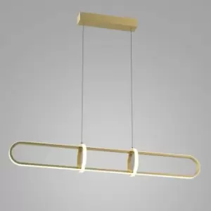 Image of Netlighting Modern LED Hanging Pendant Golden, Warm White 3000K 1300lm Dimmable
