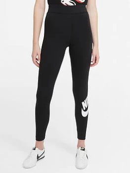 Image of Nike NSW Essential Futura Leggings - Black Size M Women