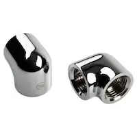 Image of Bitspower Touchaqua 90-Degree Female to Female Extender Fitting - Silver (2 PCS )