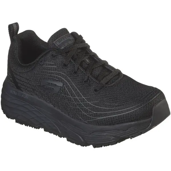 Image of Skechers Max Cushioning Elite Womens Slip Resistant Shoes 32619-55759-07 Colour: Black