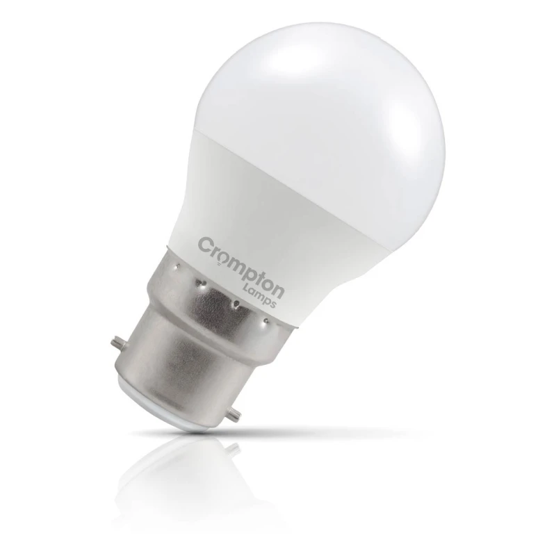 Image of Crompton Lamps LED Golfball 6.5W B22 Cool White Opal (60W Eqv)
