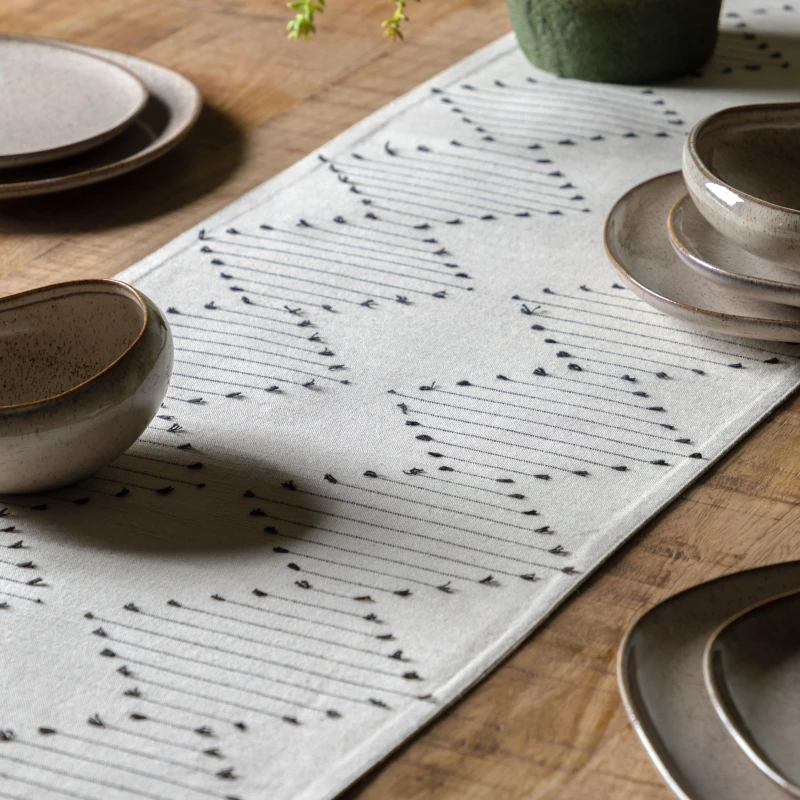 Image of Gallery Interiors Diamond Weave Table Runner - 180cm