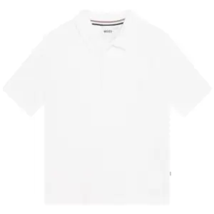 Image of Boss Tonal Polo Shirt Juniors - White