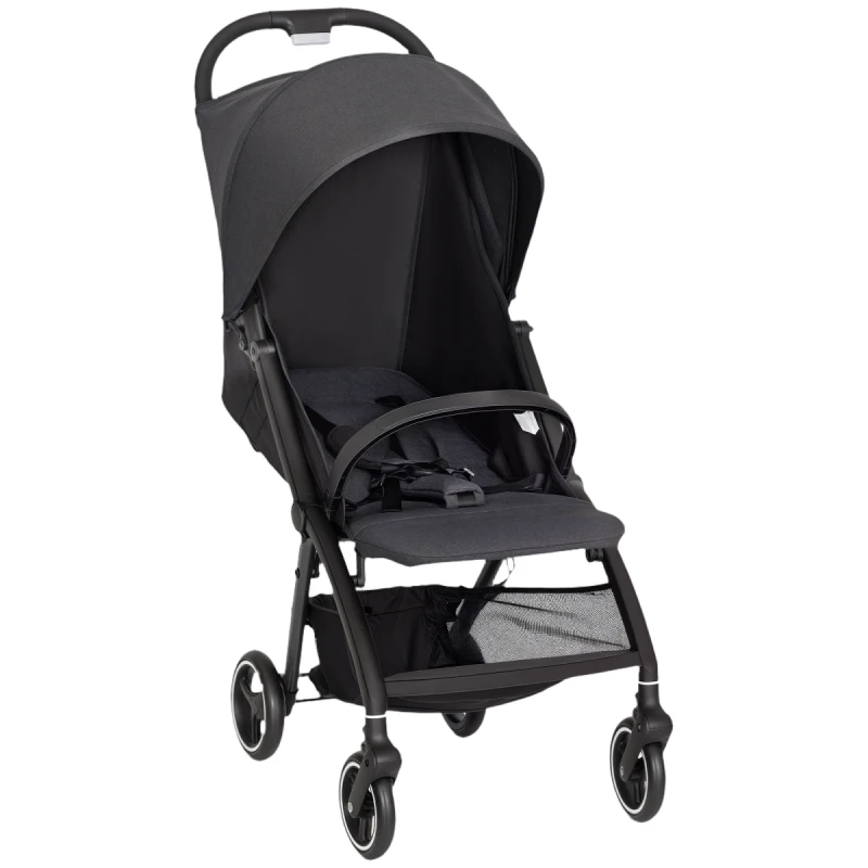 Image of AIYAPLAY AIYAPLAY Travel Stroller with Easy Folding, Lightweight Pushchair - Dark Grey