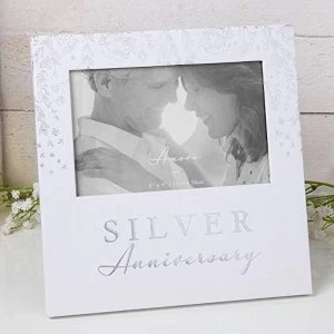 Image of 6" x 4" - Amore By Juliana Photo Frame - Silver Anniversary