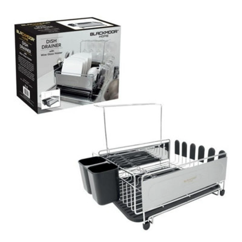 Image of Blackmoor Deluxe Dish Drainer - Black 69129