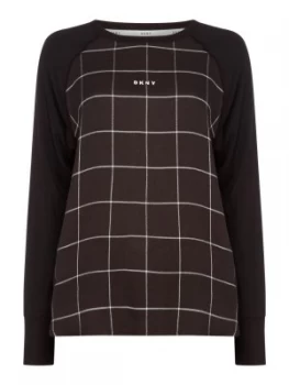Image of DKNY Long sleeve reworked pyjama top Black