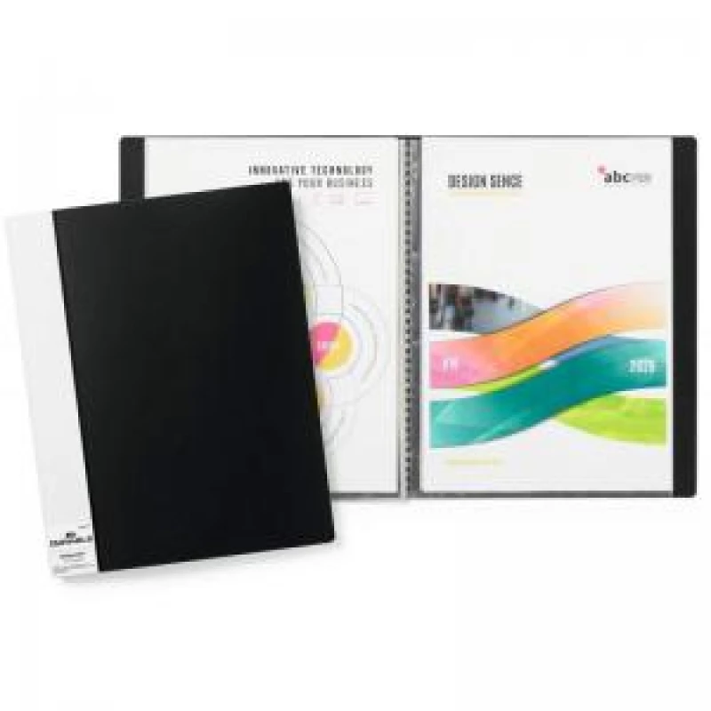Image of Durable Durable DURALOOK 10 Pocket Display Book Portfolio 5 Pack A4 Black 242101