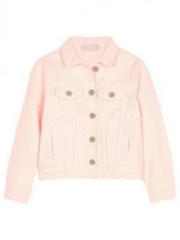Image of Mintie by Mint Velvet Girls Denim Jacket - Pink, Size 5-6 Years, Women