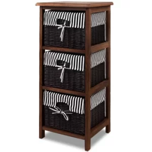 Image of Basket Shelf Brown/Black Wood
