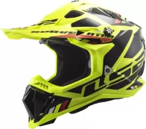 Image of LS2 MX700 Subverter Evo Stomp Motocross Helmet, black-yellow, Size S, black-yellow, Size S