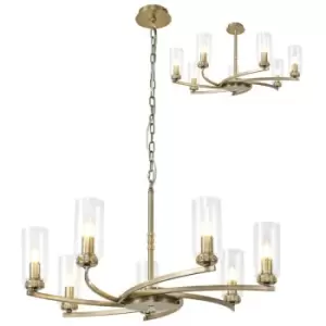 Image of Luminosa Pendant, Semi Ceiling, 7 x E14, Antique Brass