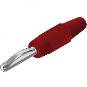 Image of Jack plug Plug straight Pin diameter 4mm Red SKS Hirschmann