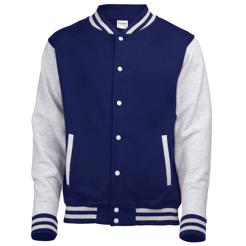 Image of AWDis AWDis Men Varsity Jacket in Navy Size: X-Small Navy XS Male 5055747780567