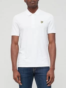 Image of Lyle & Scott Plain Polo Shirt - White, Size S, Men