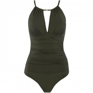 Image of Biba Icon Highneck Swimsuit - Khaki