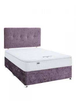 Image of Luxe Collection By Silentnight Francesca 1000 Pillowtop Double Divan Bed With Storage Options Includes Headboard