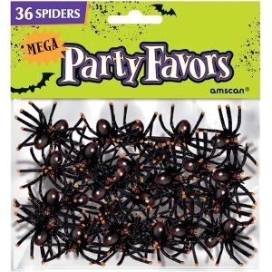 Image of 36 Spiders Plastic Black