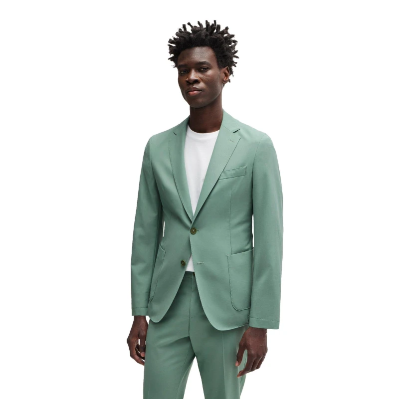 Image of Boss Mens Formal Jacket Open Green male 36 (46)