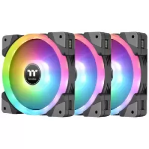 Image of Thermaltake CL-F143-PL12SW-A PC fan Black, Transparent, RGB (W x H x D) 120 x 120 x 25mm incl. RGB lighting control