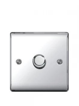 Image of British General Electrical Raised 1G Dimmer Switch - Polished Chrome