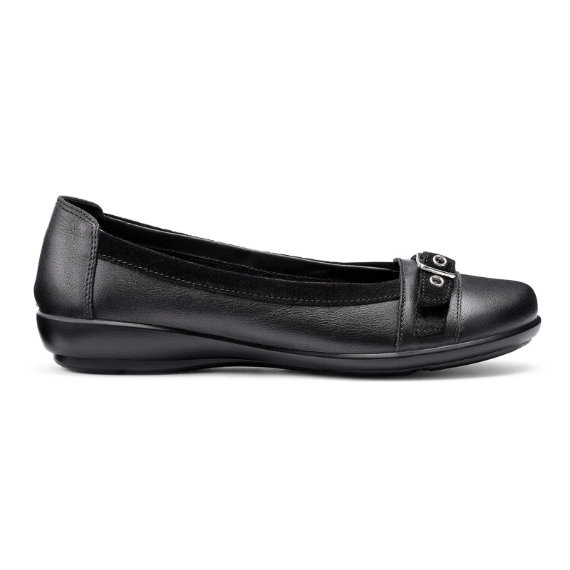 Image of Hotter Womens 'Sparrow' Shoes in Black Size: 6 Black Female 6