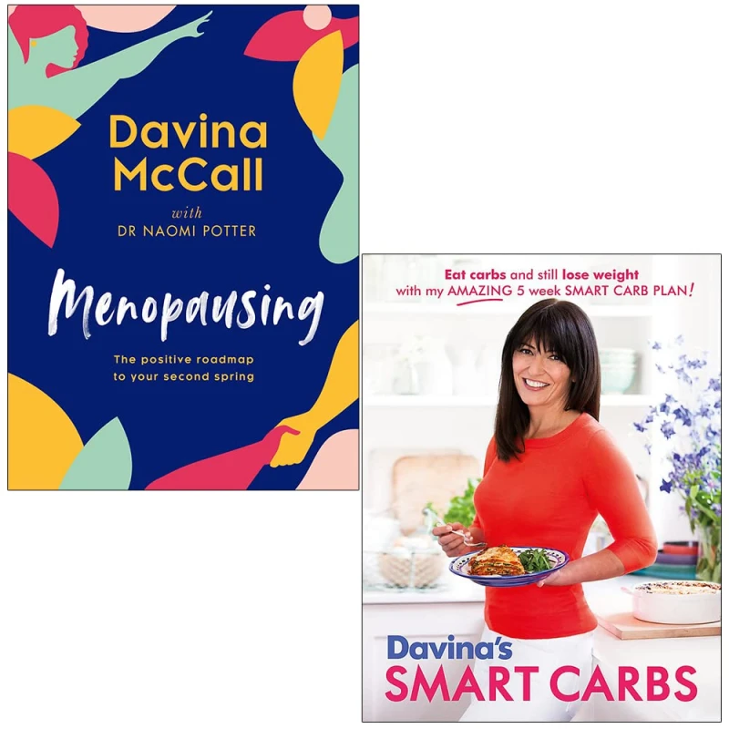 Image of Davina McCall Collection 2 Books Set (Menopausing [Hardcover] & Davina's Smart Carbs) Dr Naomi Potter Books
