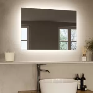 Image of Rectangular LED Bathroom Mirror with Demister 700 x 500mm - Vela