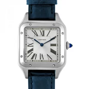 Image of Santos-Dumont 43.5mm Quartz Silver Dial Mens Watch