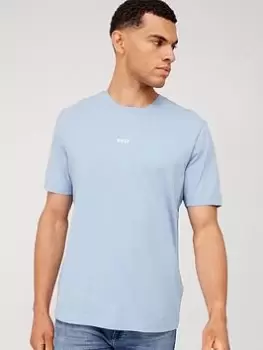 Image of BOSS Tchup Centre Logo T-Shirt - Light Blue, Size L, Men