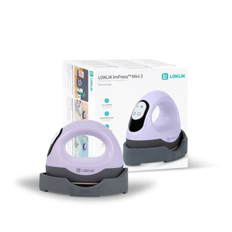 Image of LOKLIK ImPress Mini 3 Heat Press Machine - Lavender, Purple 6976230000025