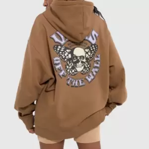 Image of Vans Skullfly Hoodie In Brown