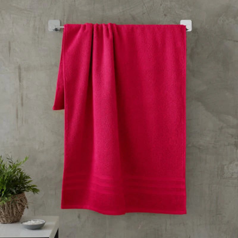 Image of Catherine Lansfield Zero Twist Cotton 90X140Cm Bath Sheet Hot Pink